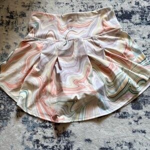 Old Navy Marble-Print Mini Skirt in Pastel Swirl